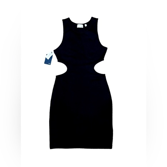 Aritzia Wilfred Free | NWT Black Dray Cutout Dress Sz Medium - Picture 2 of 10